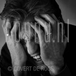 02-03-1999 Henny Huisman at studio in Amsterdam on behalf of Schreeuwen project.

[keywords]Black and White Image, Headshot[/keywords]